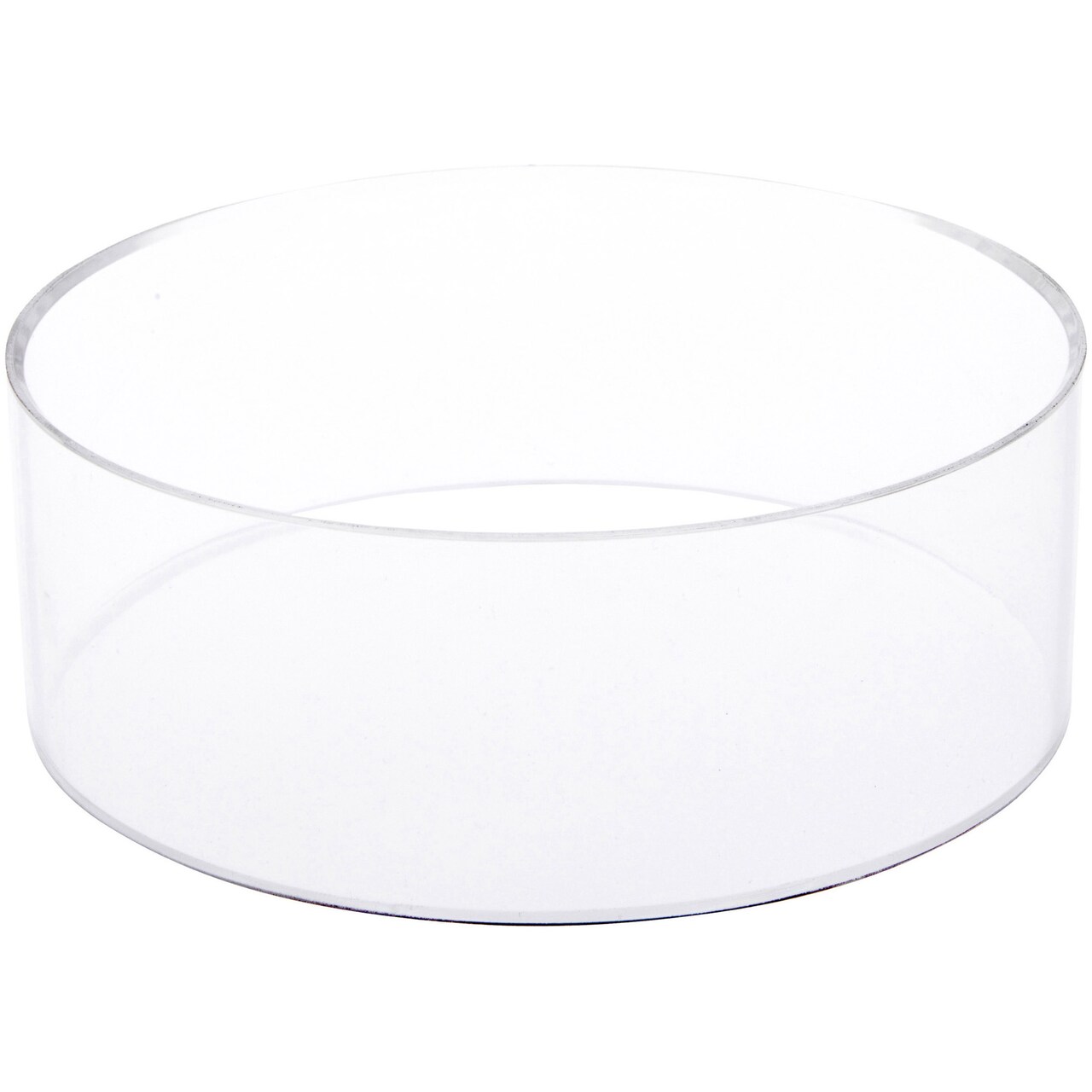 Plymor Clear Acrylic Beveled Ball or Sphere Display Holder Stand, 2.5" H x 7" W